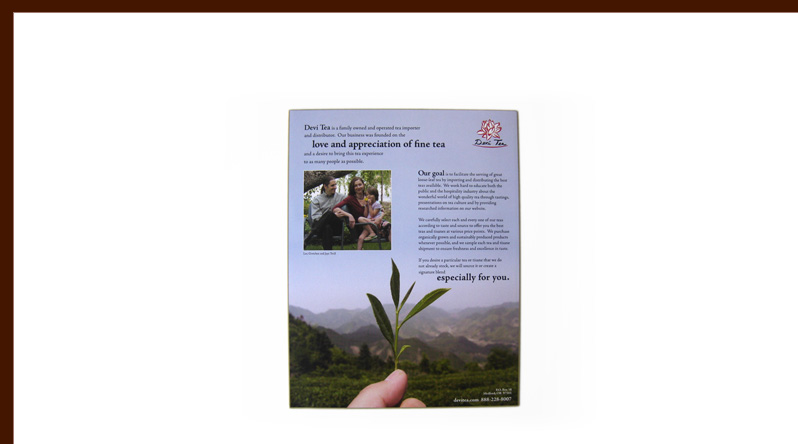 Devi Tea brochure