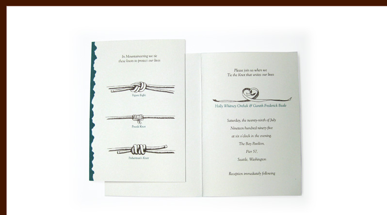 Beale Orehek wedding invitation