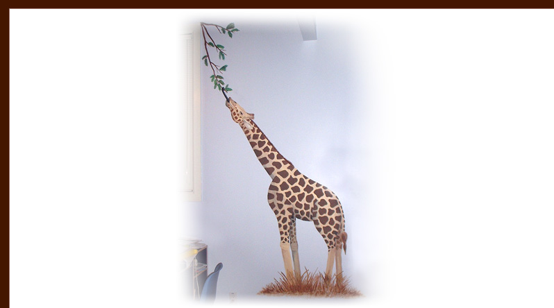 giraffe mural