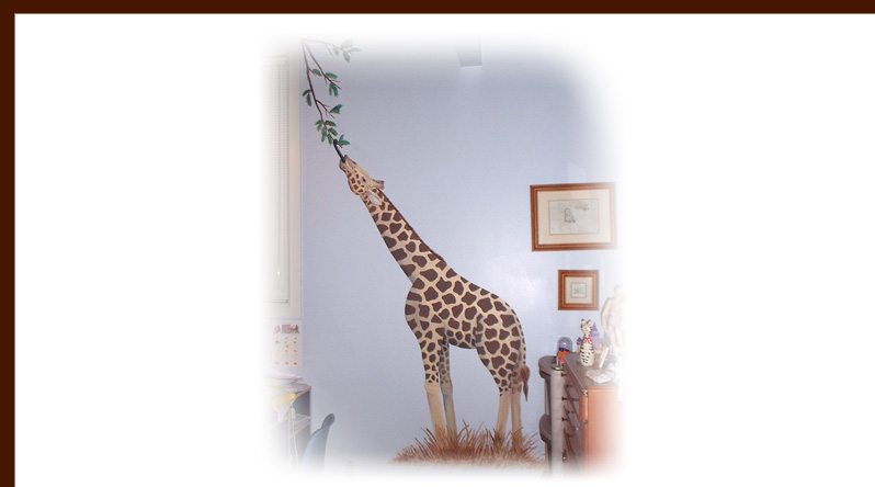 giraffe mural
