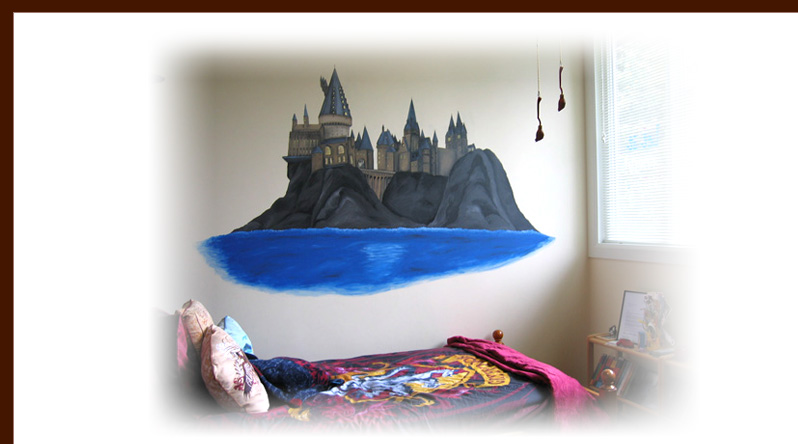 Hogwarts mural