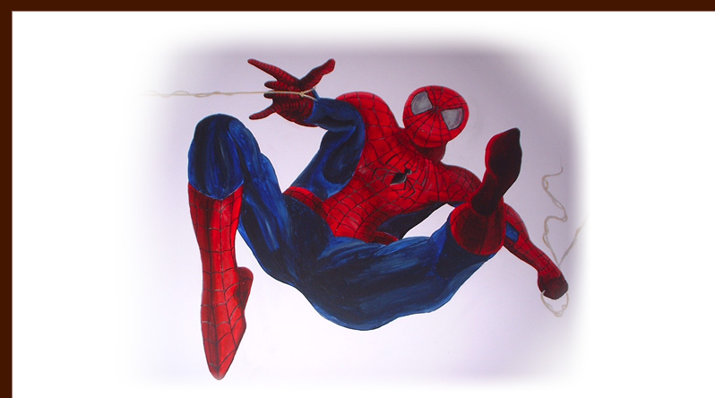 spiderman mural