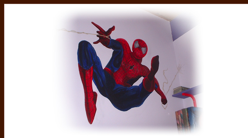 spiderman mural