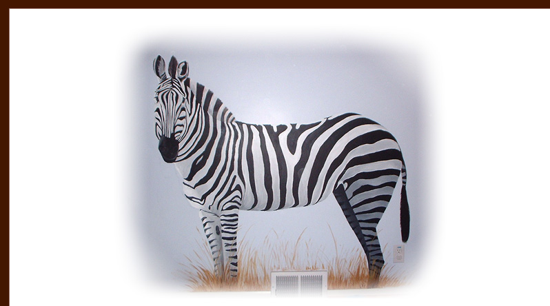 Zebra mural
