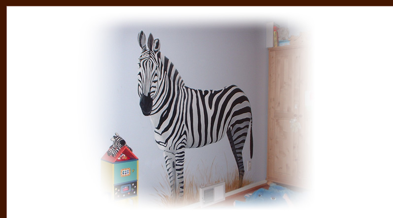 Zebra mural